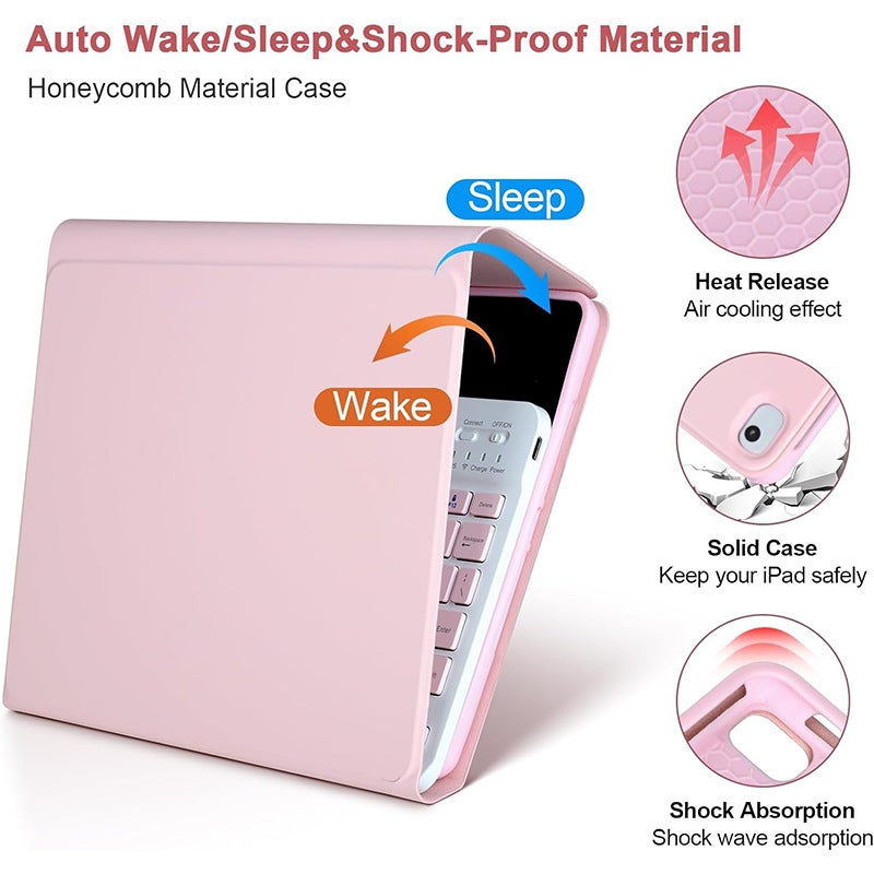 Suitable For Ipad Tablet 10.2Inch Protective Case 10.5 Detachable Wireless Bluetooth Keyboard Air3 Pen Slot Leather Case - Image 3
